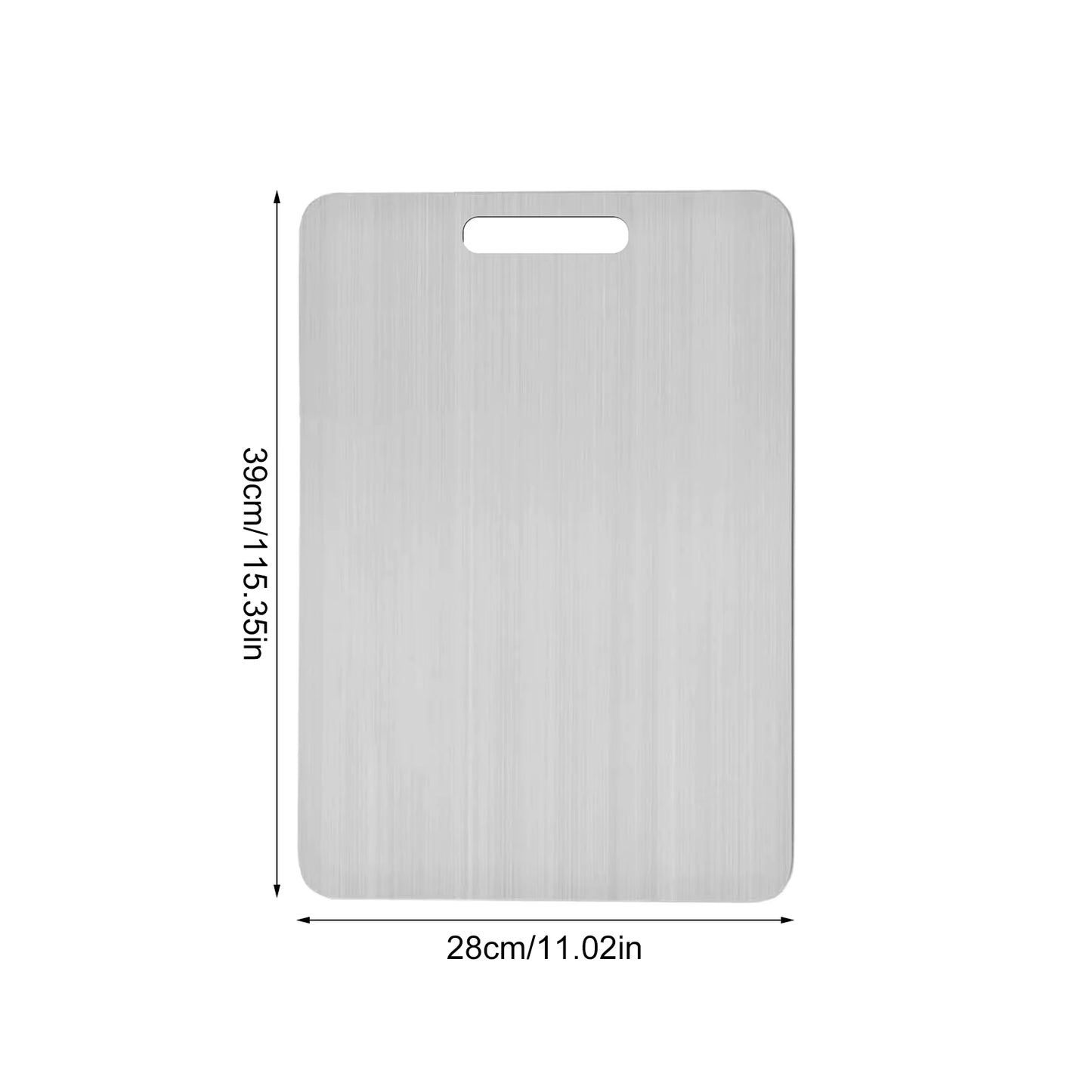 Titanium Cutting Boards for Kitchen Double-Sided Chopping Board 304 Stainless Steel Food Cutting Mat Serving Tray for Cooking