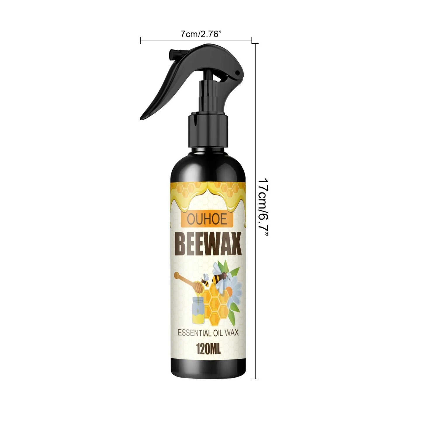 Premium Wood Care Beeswax Polish for Solid Furniture - 120ml Waterproof Formula for Ultimate Care & Maintenance