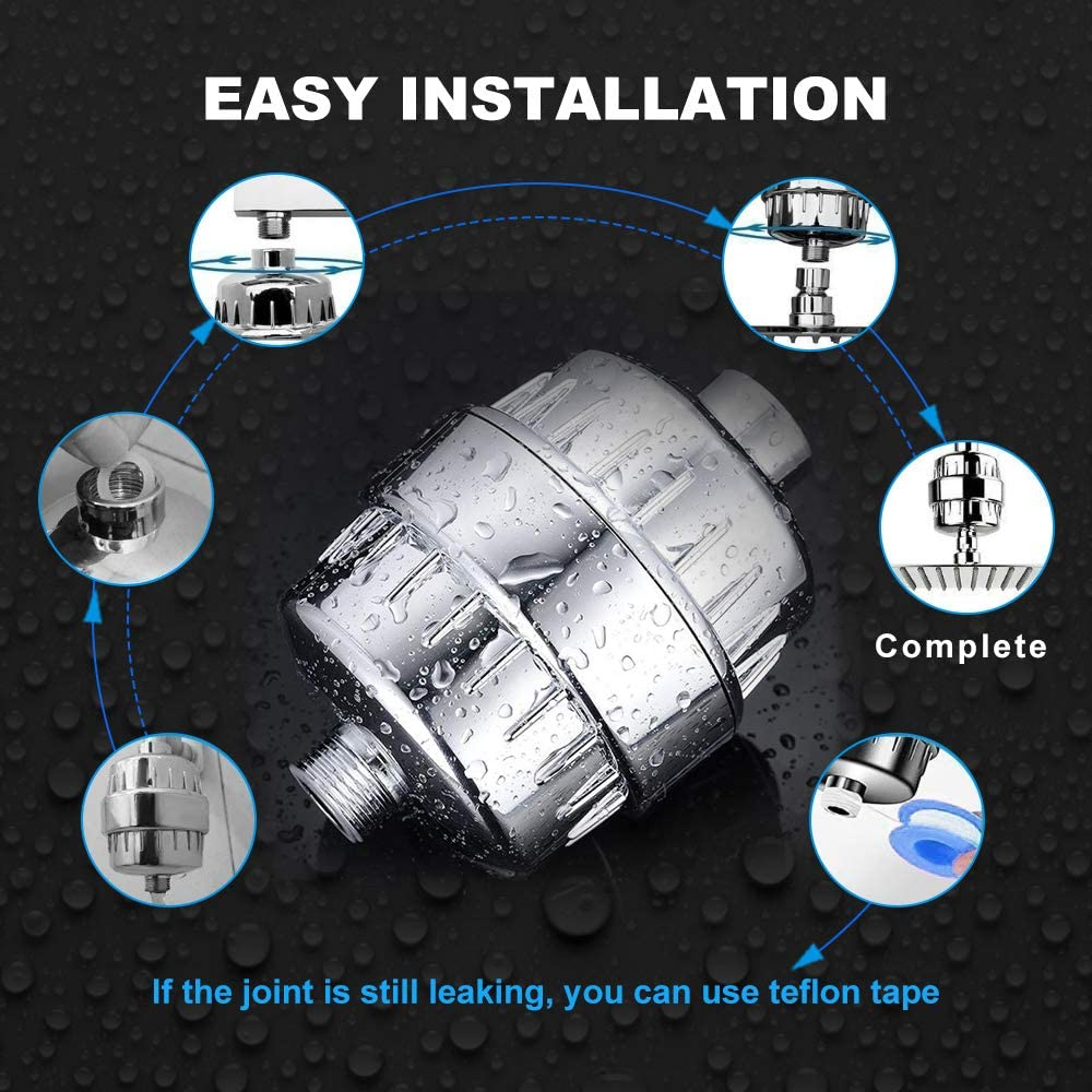 15-Stage Shower Water Filter