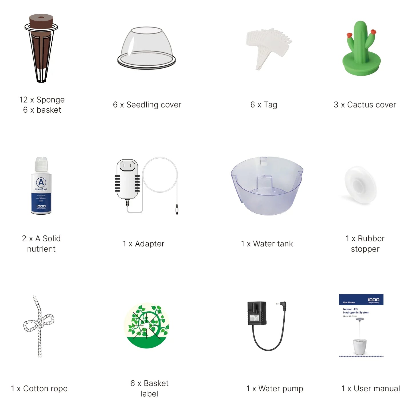 2-In-1 Hydroponics & Soil Growing System, 6 Pods Indoor Herb Garden up to 13.8", Plants Germination Kit for Kitchen, Countertop