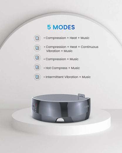Heated Eye Massager Ture View Adaptive Temple Massage for Eye Relax, Improve Eye Blood Circulation