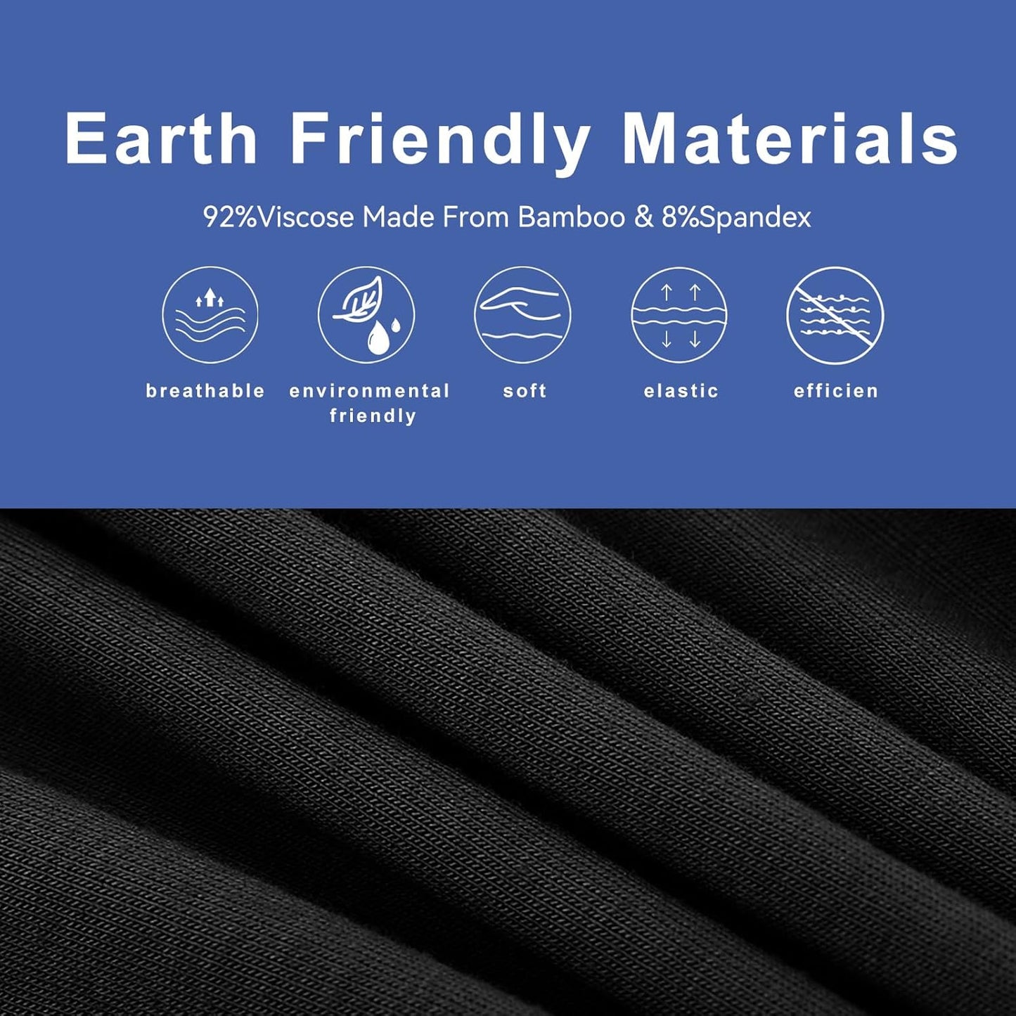 BAMBOO COOL Men'S Ultra Comfortsoft Underwear, Moisture Wicking & Breathable No Ride up Boxer Briefs with Fly, Multipack