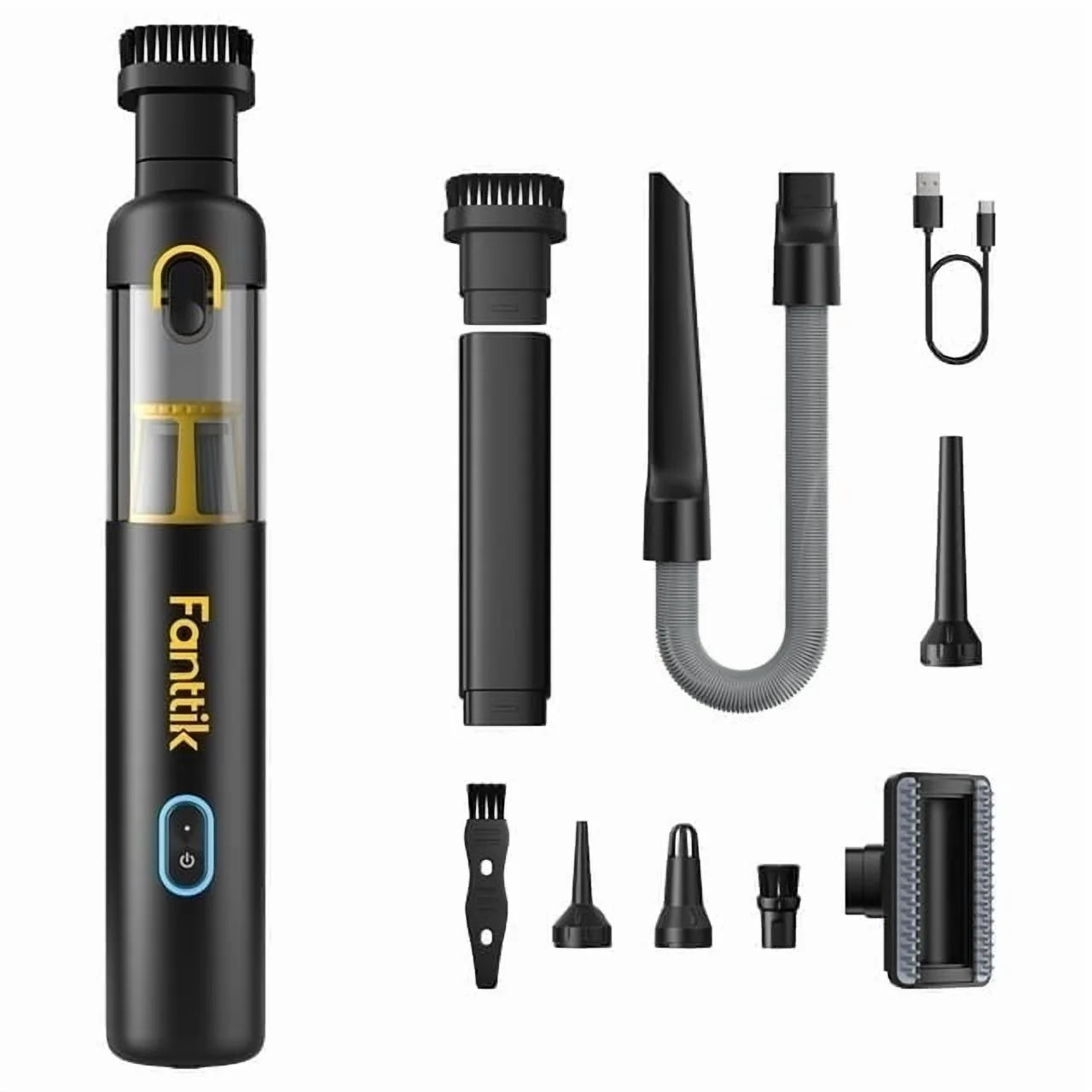 Slim V8 Pro 120W Cordless Car Vacuum, 19000PA Suction, 4 in 1 Portable Mini Vacuum , Handheld Vacuum Cleaner with Accessories