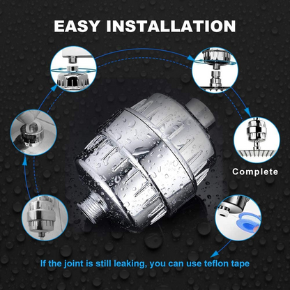 15-Stage Shower Water Filter