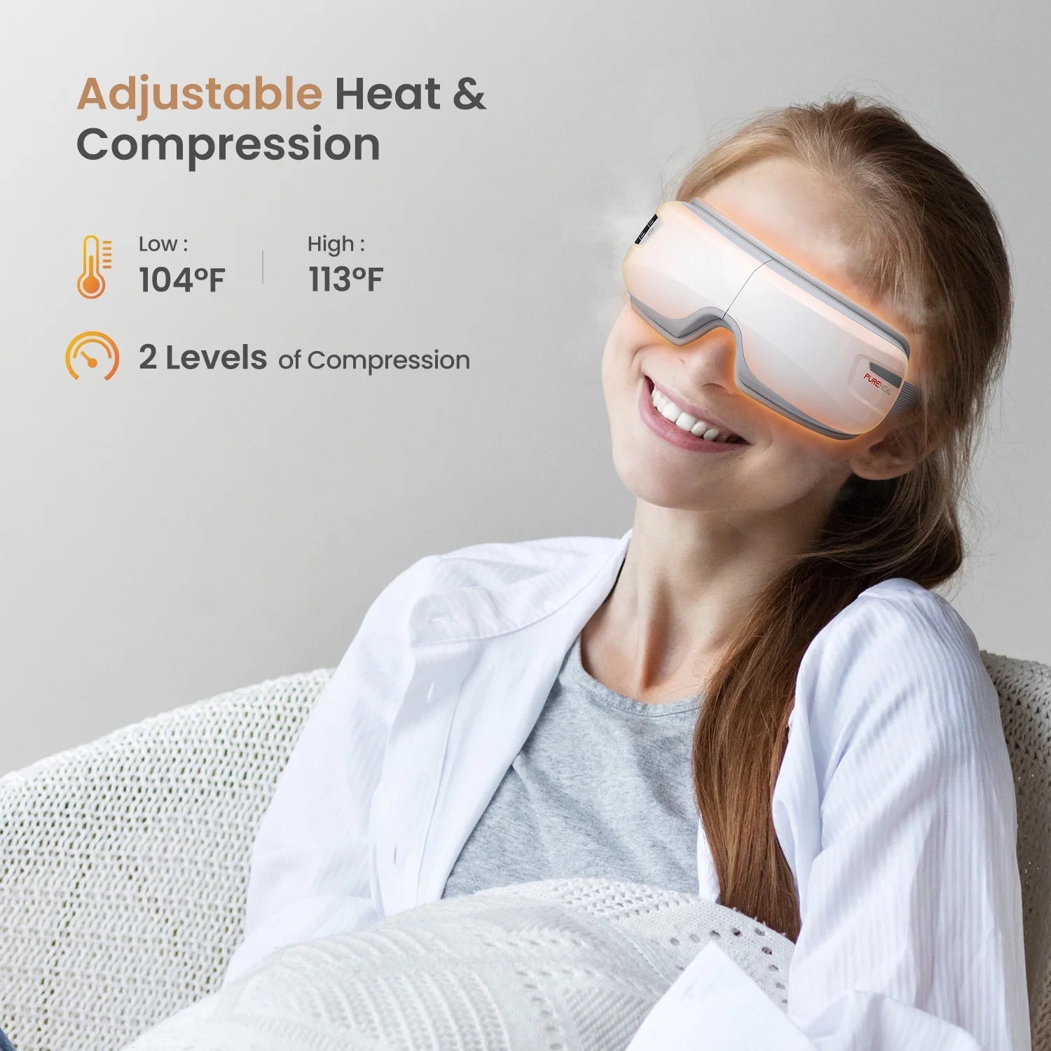 Heated Eye Massager with Air Compression, FSA HSA Eligible, Birthday Gifts Eye Mask for Relax, Reduce Strain