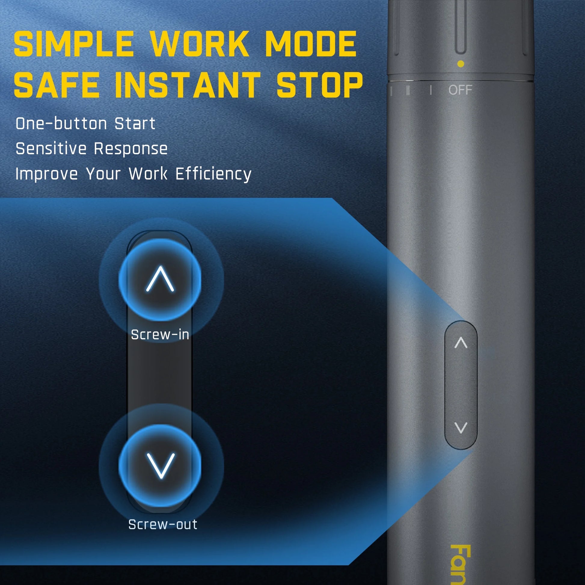 S1 Ace 3.7V Cordless Screwdriver: 6 N.M Torque, LED Light, 1/4" Hex Chuck, EVA Bag. Ideal for Furniture, AC, Desktop Repairs.
