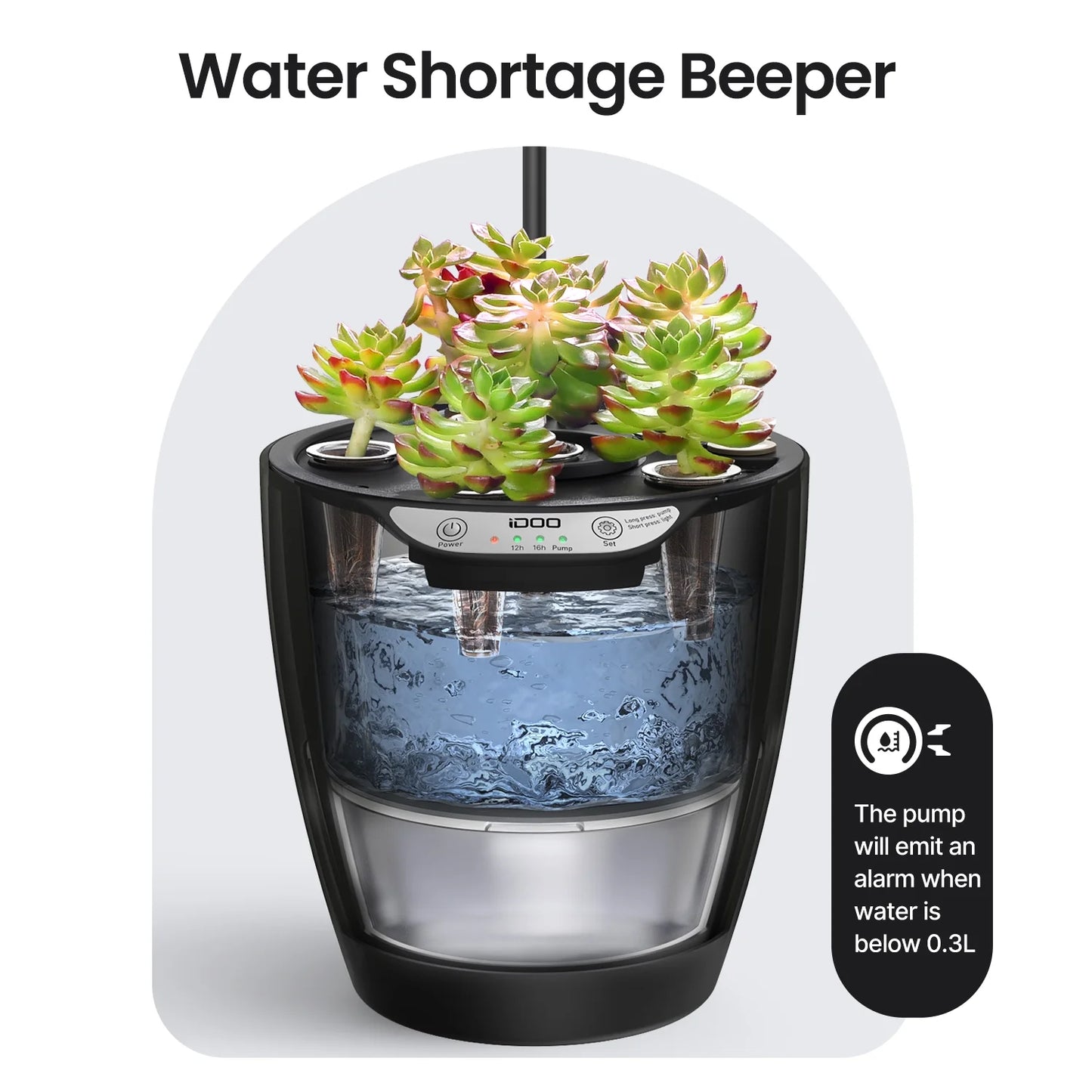 2-In-1 Hydroponics & Soil Growing System, 6 Pods Indoor Herb Garden up to 13.8", Plants Germination Kit for Kitchen, Countertop