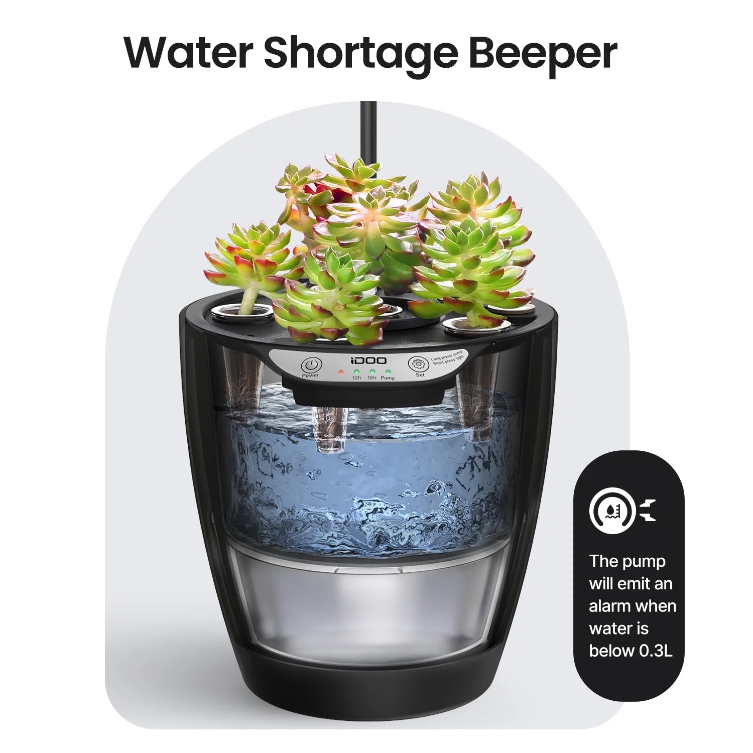 2-In-1 Hydroponics & Soil Growing System, 6 Pods Indoor Herb Garden up to 13.8", Plants Germination Kit for Kitchen, Countertop