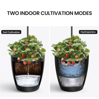 2-In-1 Hydroponics & Soil Growing System, 6 Pods Indoor Herb Garden up to 13.8", Plants Germination Kit for Kitchen, Countertop