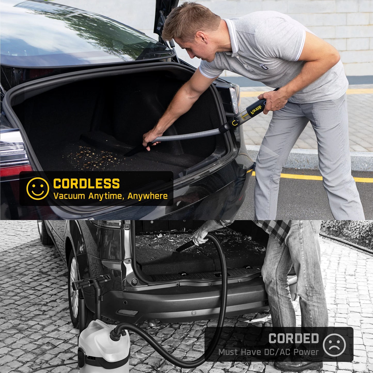 Slim V8 Pro 120W Cordless Car Vacuum, 19000PA Suction, 4 in 1 Portable Mini Vacuum , Handheld Vacuum Cleaner with Accessories