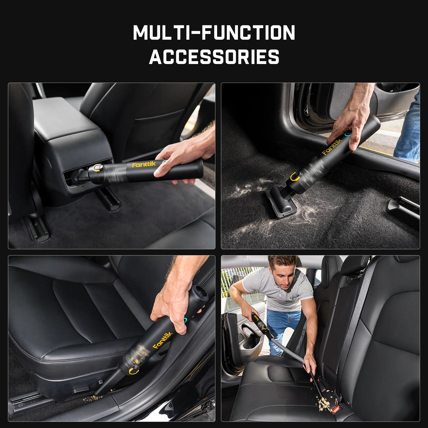 Slim V8 Pro 120W Cordless Car Vacuum, 19000PA Suction, 4 in 1 Portable Mini Vacuum , Handheld Vacuum Cleaner with Accessories