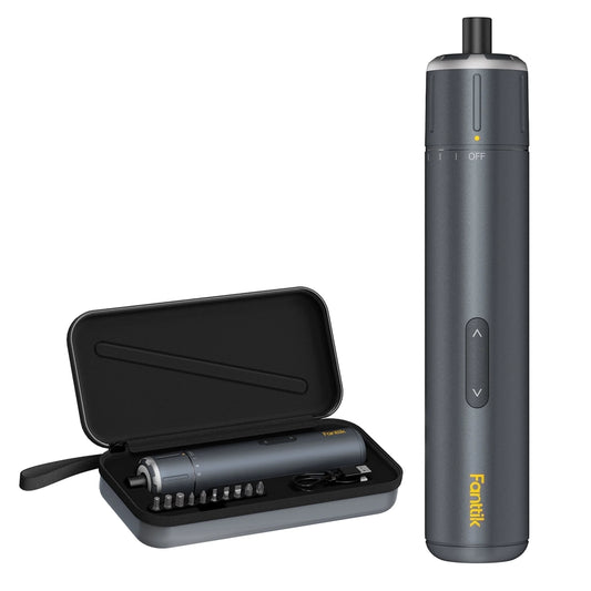 S1 Ace 3.7V Cordless Screwdriver: 6 N.M Torque, LED Light, 1/4" Hex Chuck, EVA Bag. Ideal for Furniture, AC, Desktop Repairs.